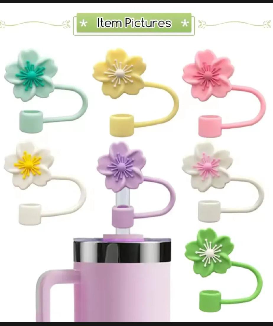 Durable Splash Proof Silicone Straw Covers Reuseable Leak-Proof Bow Straw Cover Cap
