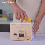 Electric Borosilicate Glass Milk Frother & Mixer – 7000 RPM, Battery Operated, Waterproof